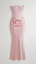 Korsett Maxi Kleid Festliches Abendkleid Mit Trägerlosem Bustier Oberteil Und Zeitloses Elegantes Design