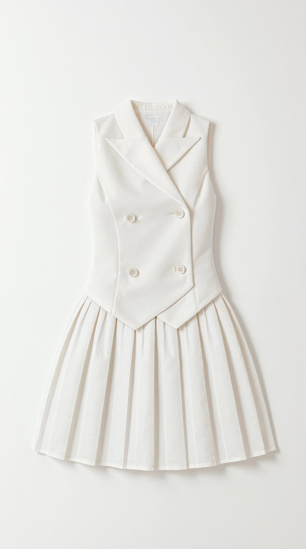 Blazer Minikleid Mit Strukturiertem Oberteil Und Goldenen Knöpfen Für Business Events Und Gartenpartys